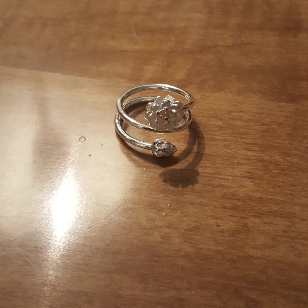 Spiral Adjustable Flower Ring